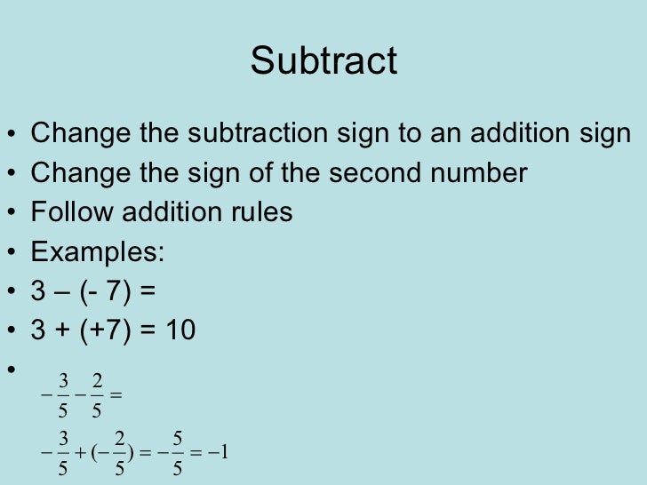 What Are The Rules For Integer Operations