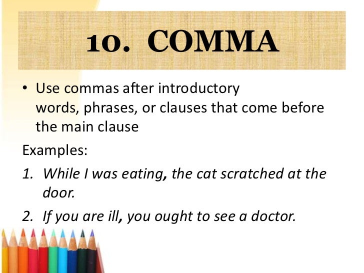 Rules In Capitalization And Punctuation