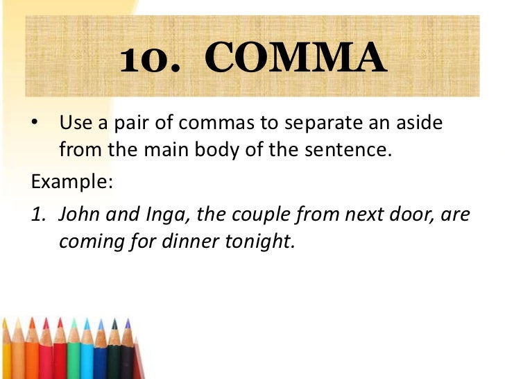 Rules In Capitalization And Punctuation