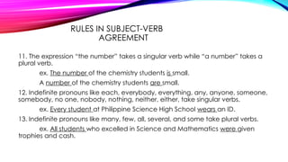 Rules-in-subject-verb-agreement presentation | PPTX