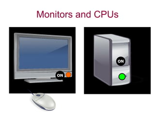 Monitors and CPUs ON ON 