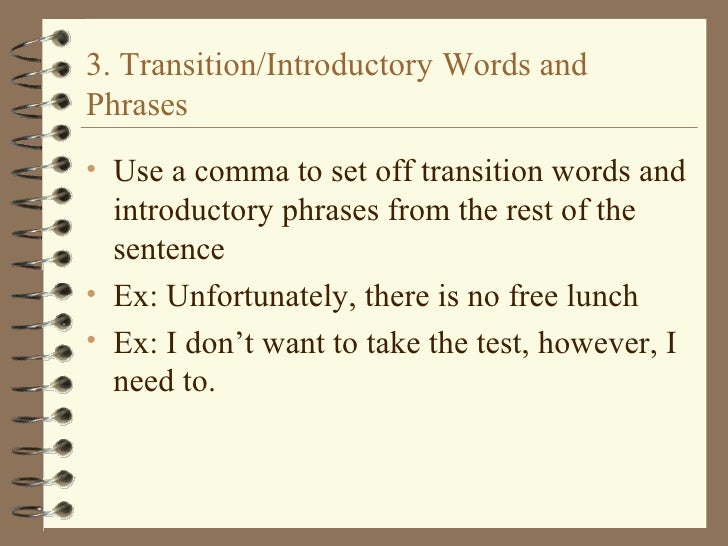 when to use a comma in a sentence