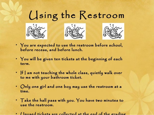 School Bathroom Rules rules and procedures powerpoint School Bathroom Rules rules and procedures powerpoint