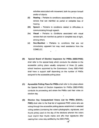 Rules and regulation for voting pw ds | PDF