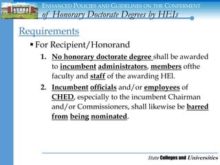 Required Recipient's Rules and regulation governing the search for president of su cs | PPTX