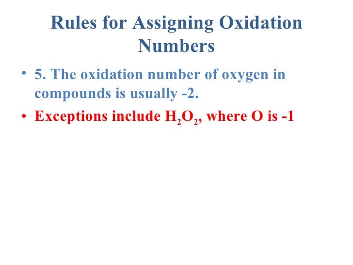 assigning oxidation numbers assigning oxidation numbers