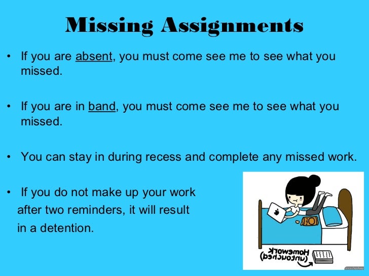 Make Up Assignments In A Class Room Make Up Assignments In A Class Room