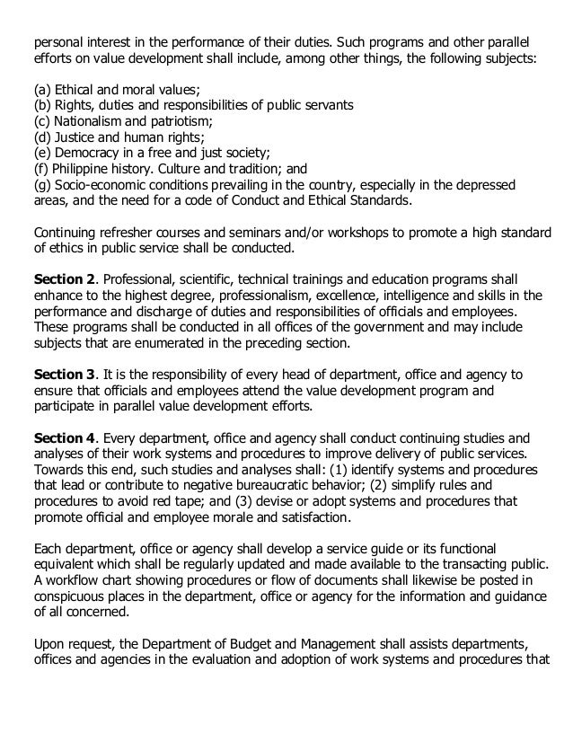 Rules Implementing The Code Of Conduct And Ethical Standards For Publ Rules Implementing The Code Of Conduct And Ethical Standards For Publ