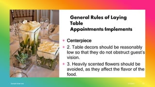 Launchtable Rules Rules in setting table.pptx