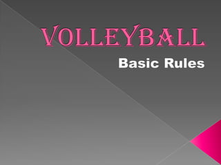 Rules in volleyball