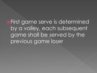 Rules in volleyball