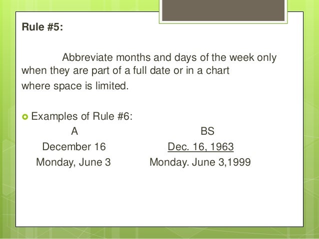 rules of abbreviations