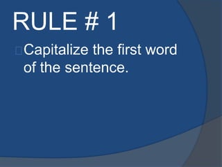 Rules of capitalization | PPTX