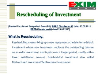 Rules of classification provision rescheduling_write-off | PPT