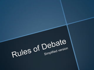 Rules of debate 6 pt powerpoint