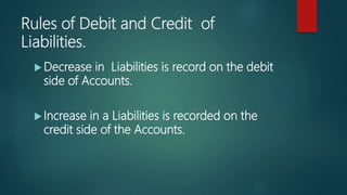 Rules of debit and credit | PPTX