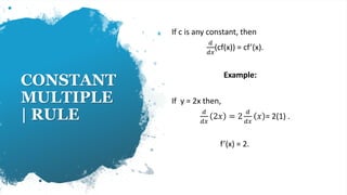 Rules of Derivative | PPTX