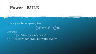 Power Rule Rules of Derivative | PPTX