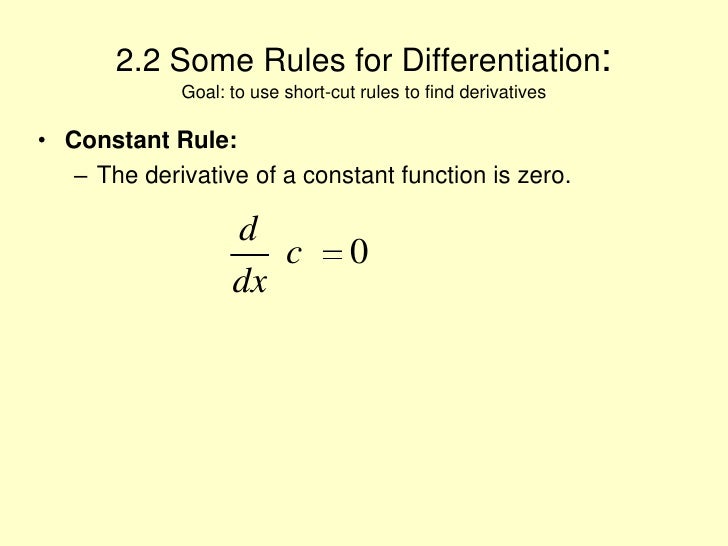 Rules of derivatives 2.2