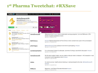 1 st   Pharma Tweetchat: #RXSave




                                   30
 