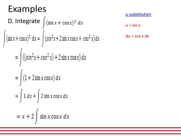 Rules of integration