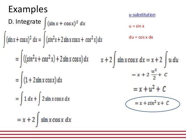 Rules of integration