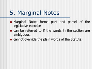 Rules of Interpretation overview of law and presentation | PPT
