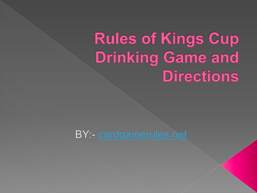 Rules of kings cup drinking game and directions