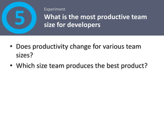 LessonsThe feeling of increased long-term productivity is false. Rest your exceptional producers to achieve even better results.Use customer metrics to determine actual productivity