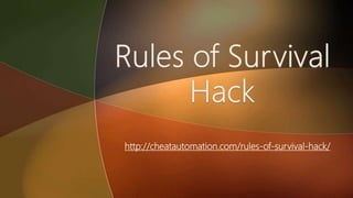 http://cheatautomation.com/rules-of-survival-hack/
 