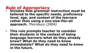 Effective Grammar Teaching: Thornbury's 6 Essential Rules for ESL ...