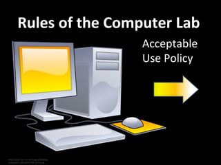Rules of the Computer Lab Acceptable Use Policy http://www.wcs.co.za/images/Desktop-Computers_20110701705.5475.png 