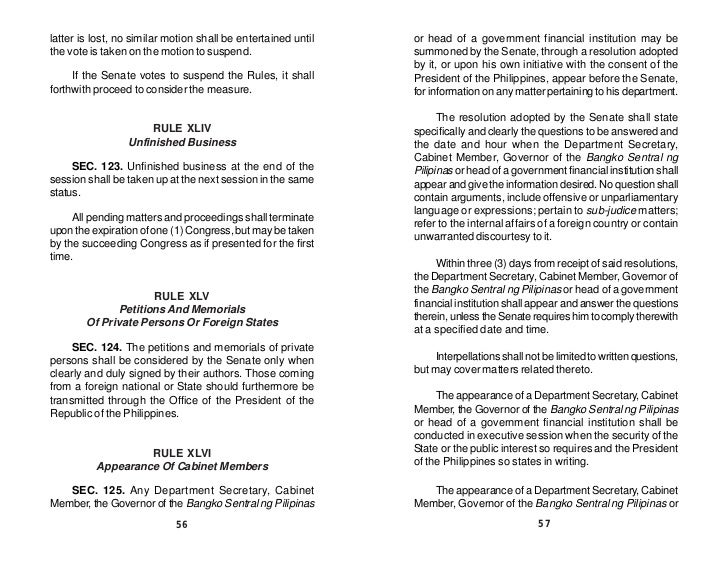 Rules of the Senate Philippines
