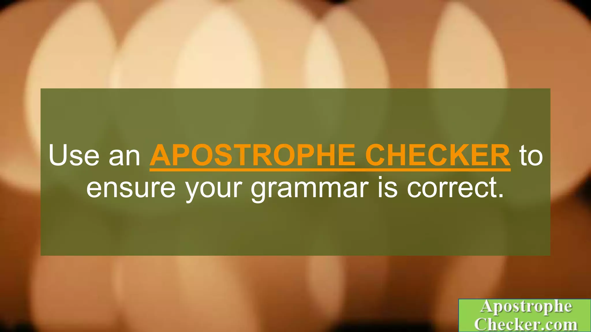 Using Apostrophe in Different Countries | PPT
