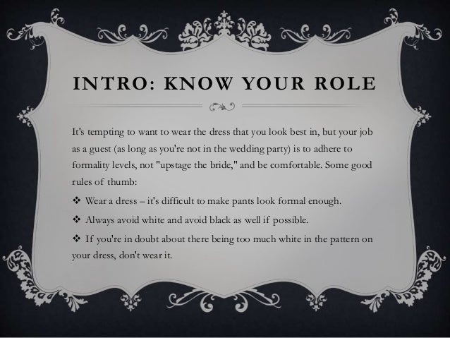 rules on wearing black to a wedding