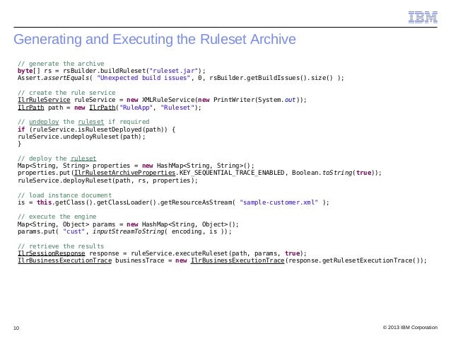 Rules SDK IBM WW BPM Forum March 2013