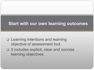 Rules to construct subjective test items | PPTX