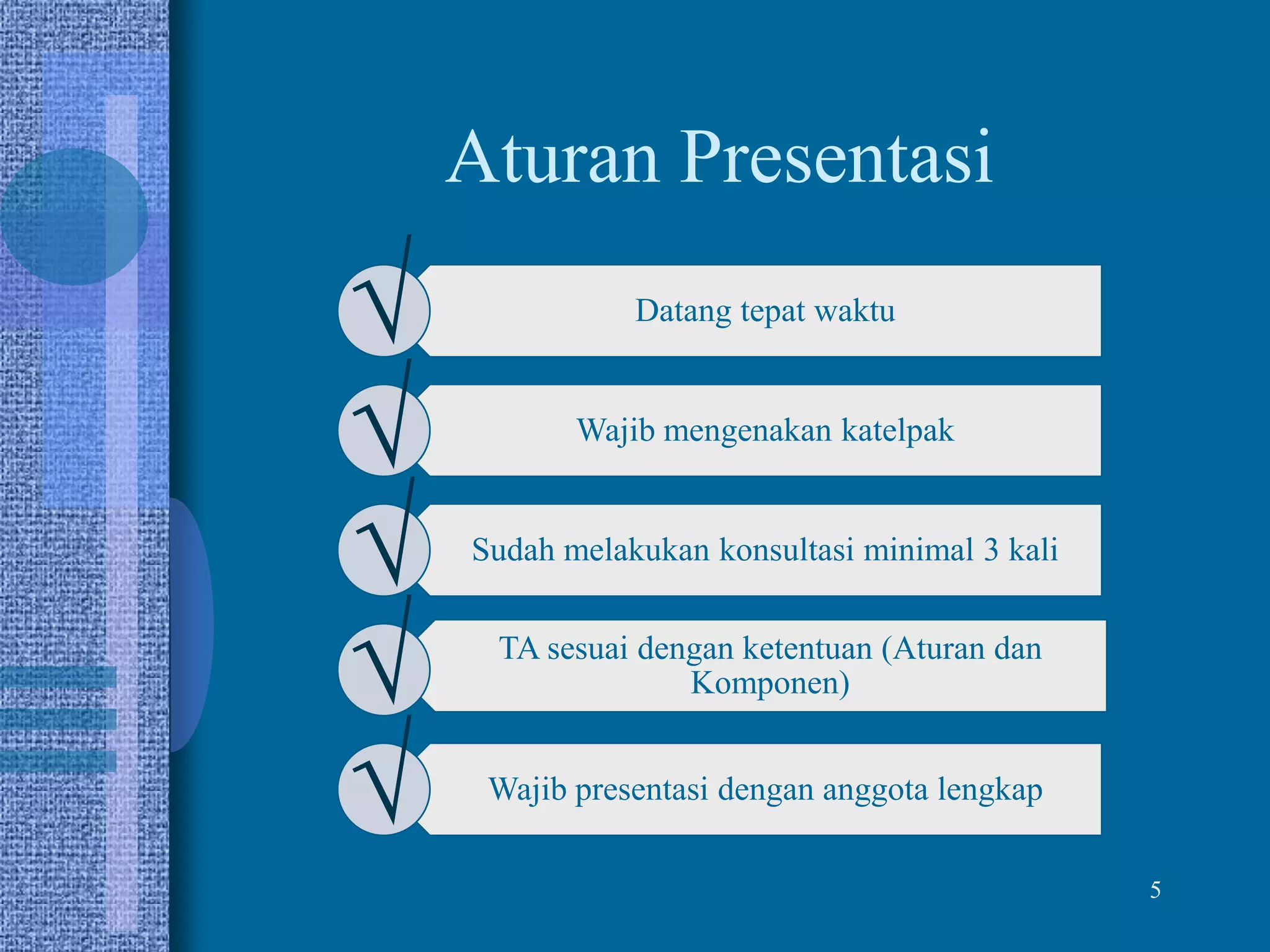 Rules tugas besar asd | PPT