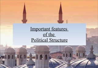 Important features  of the  Political Structure 