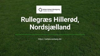 Rullegræs Hillerød,
Nordsjælland
https://selskovanlaeg.dk/
 