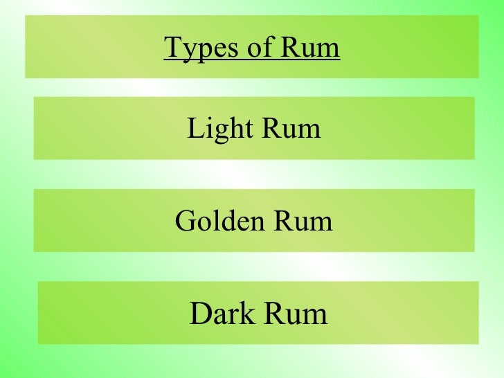types of rum