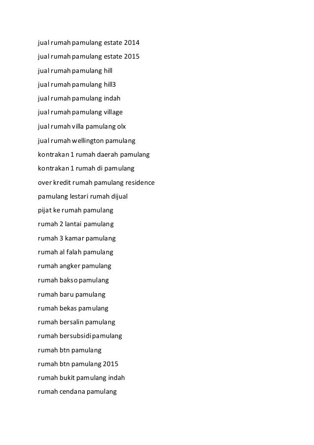 Rumah dijual di Pamulang Dua & Ciputat