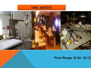 THE ARTIST
Price Range: S/.54 - S/.124
 