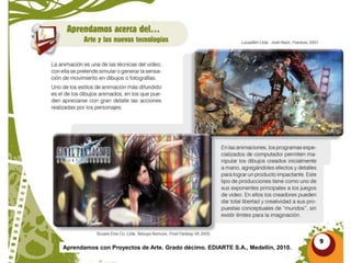 Aprendamos con Proyectos de Arte. Grado décimo. EDIARTE S.A., Medellín, 2010.
 