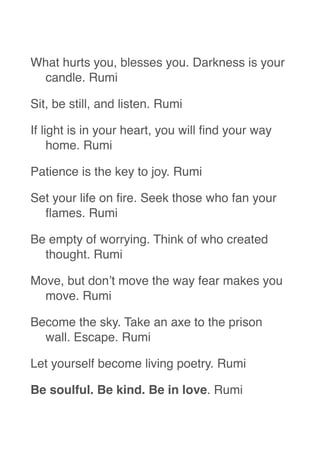 Paitence Rumi 135 Rumi quotes - love, beauty, inspiration | PDF