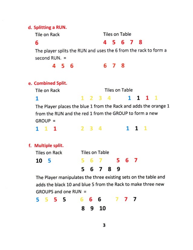 Rummikub Instructions