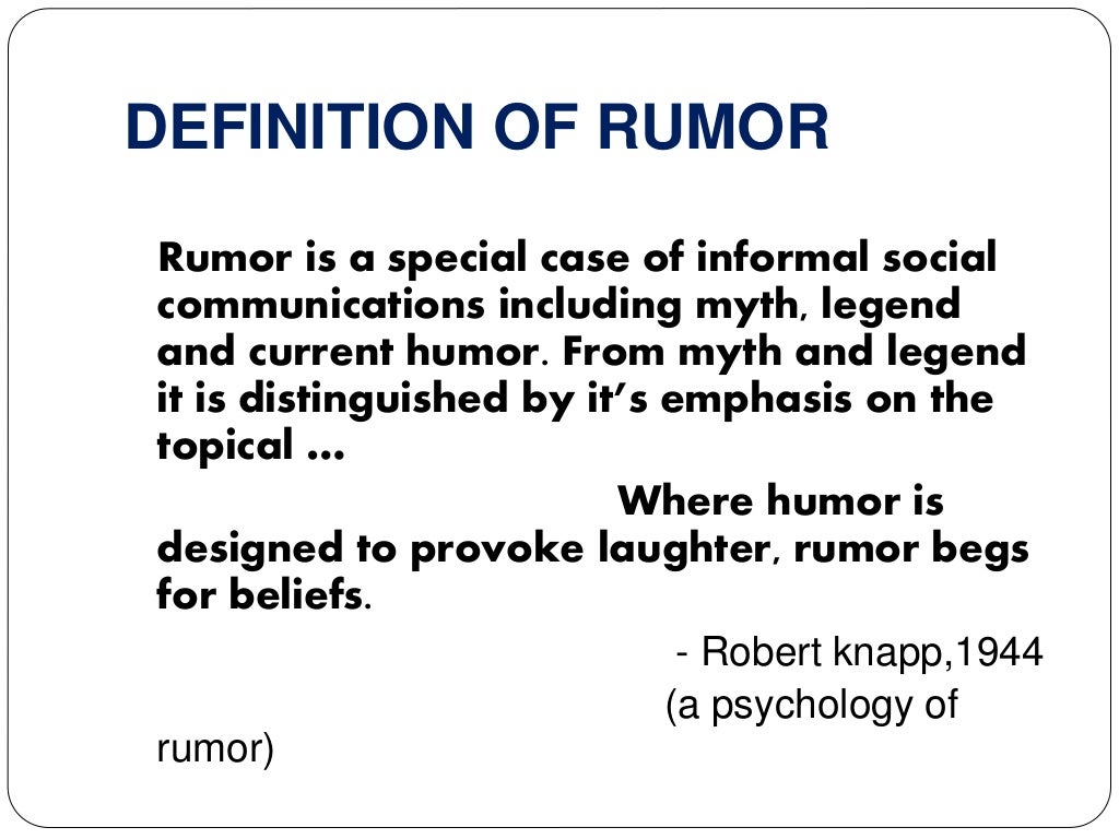 Rumor