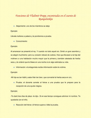 Rumpelstikin y sus funciones