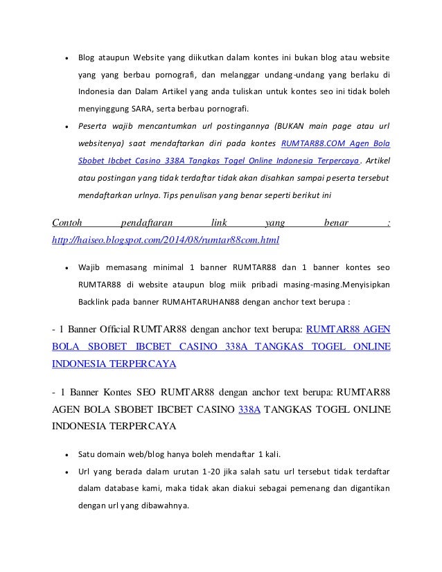 Rumtar88.com agen bola sbobet ibcbet casino 338 a tangkas 