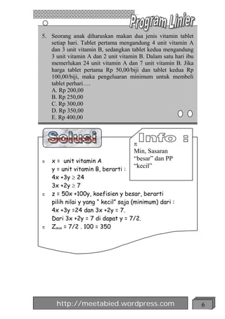 Rumus Program Linier Rumus cepat-matematika-program-linear(2) | PDF
